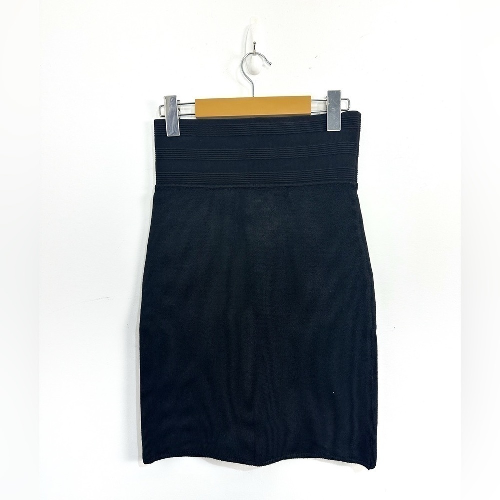 Jean Paul Gaultier 90’s Black High Waisted Bandage Mini Skirt Sz Small